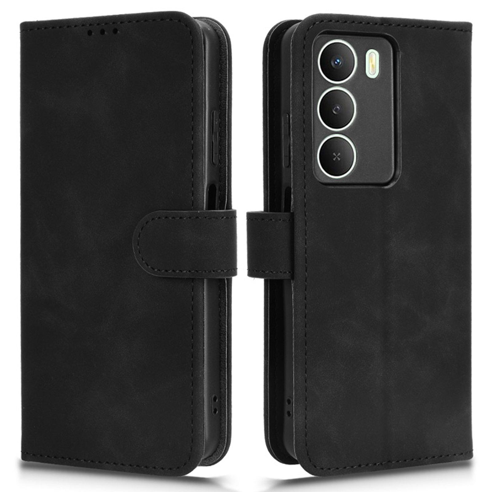 

For Realme 14x 5G Leather Case Skin Feel Anti Drop Wallet Flip Phone Cover B