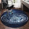 1PC round rug Fc Crest Design Printed Round Area Rug ,Rug For Home Office, Round Chair Rug, Decorative Carpet Fan gifts Christmas gift