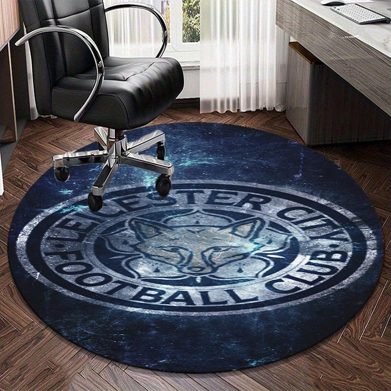 1PC round rug Fc Crest Design Printed Round Area Rug ,Rug For Home Office, Round Chair Rug, Decorative Carpet Fan gifts Christmas gift