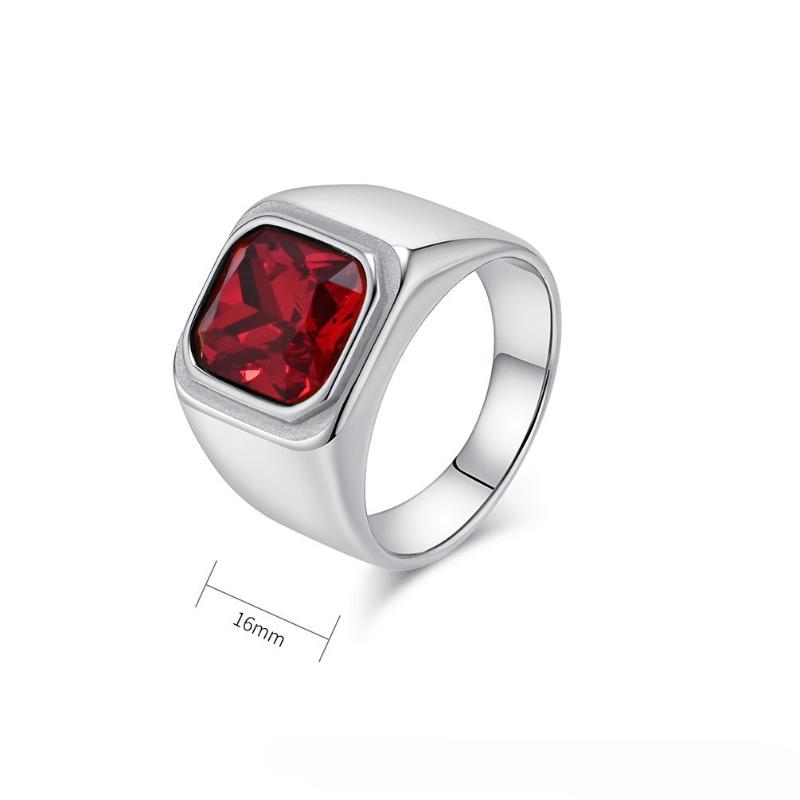 Geometric Zircon Rings Stainless Steel Men Women Personalized Light Luxury Fashion Ring Charm Jewelry