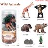 Oenux Miniature Animals Set Wild Sealife Farm Dinosaur Brinquedo Figurine Model Action Figures Zoo Cute Education Kids Toy Gift
