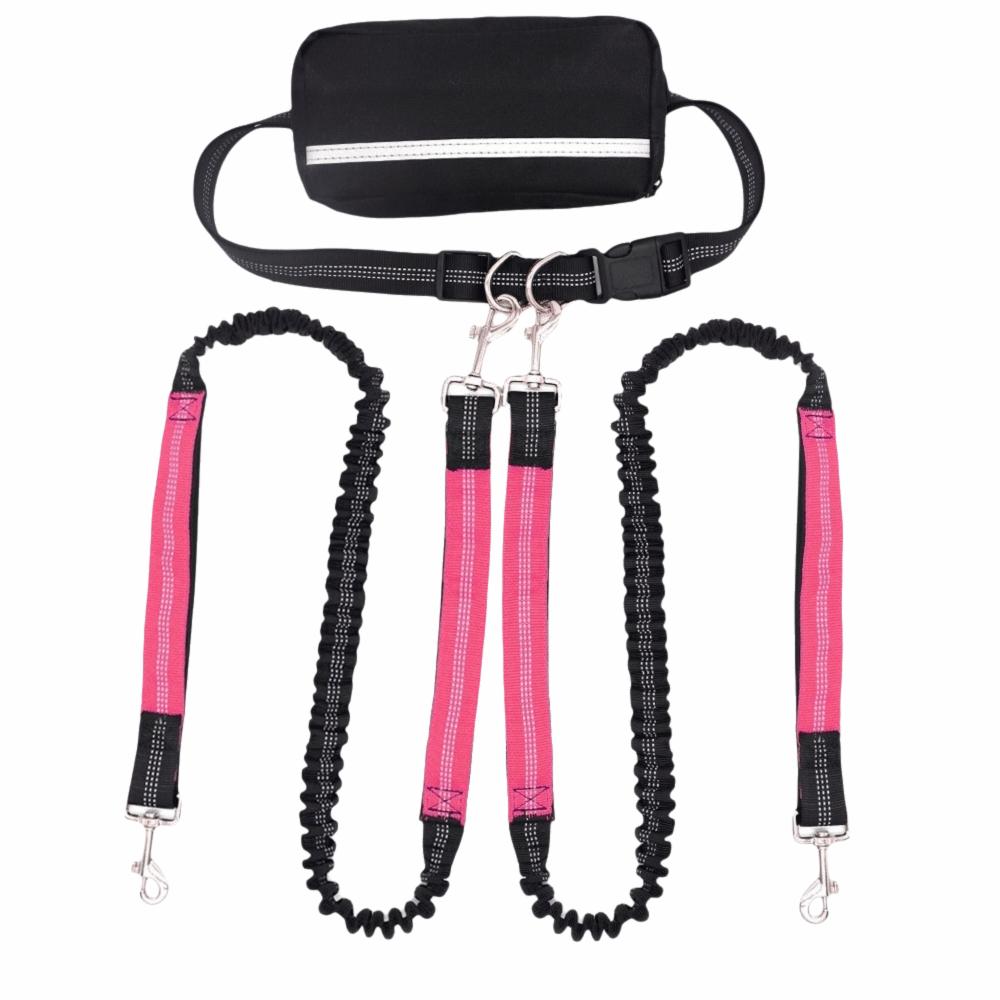 Anti-Tangle Dog Running Leash Reflective Stitching Hands Free Dog Leash  Outdoor Activities