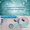 Electric Body Brush Shower Massager, Body Exfoliating Scrubber With Long Handle 5 Multi-purpose Cleansing Heads