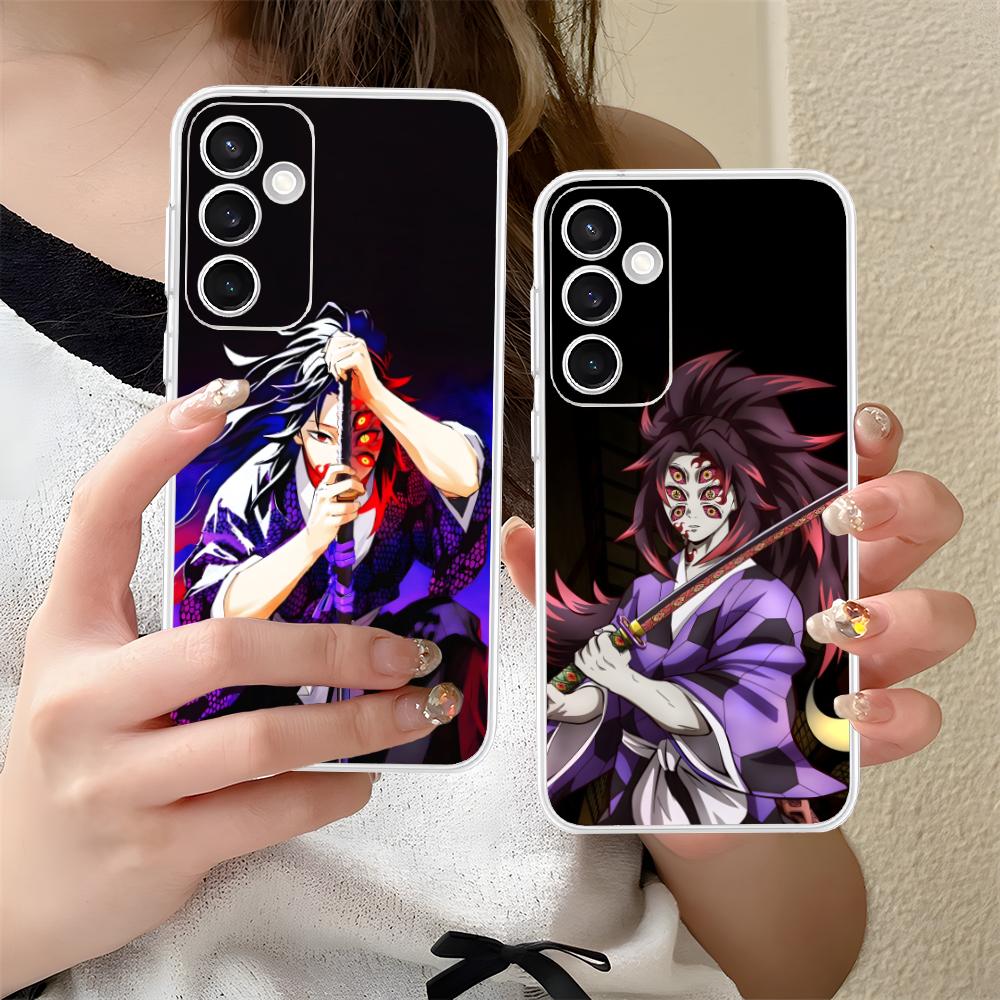 Demon Slayer Kokushibo Phone Case for Samsung Galaxy S25 S24 S23 S22 S21Plus FE Ultra Clear Colour Protective Luxury Smartphone