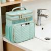 Reinforced Hook Bathroom Hanging Bag for Cosmetics Toothbrush Organization Multi Compartments Storage Organiser