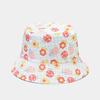 New Flower Pattern Bucket Hat Spring and Summer Outdoor Travel Sun Hat Women's Double-sided Basin Hat