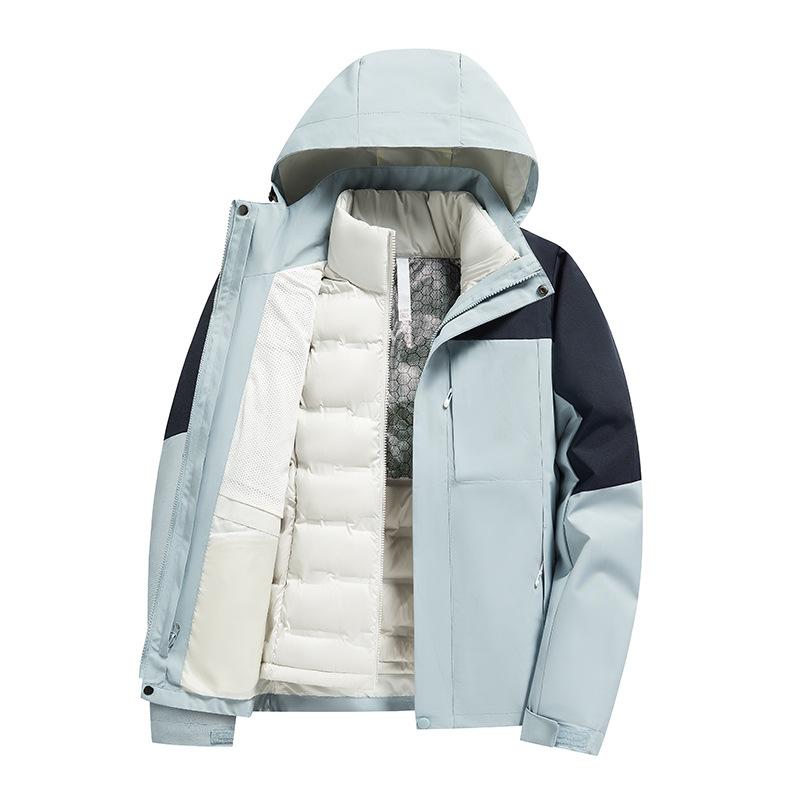 

Уличная водонепроницаемая куртка три в одном, съемная пуховая куртка с тремя степенями защиты, куртка для альпинизма, ветрозащитная и водонепроницаемая куртка 4XL