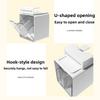 Compartmentalized Cosmetic Storage Box Hanging Design Yellow White Sorting Storage Box Plastic No-drill Pull-Out Storage Drawer