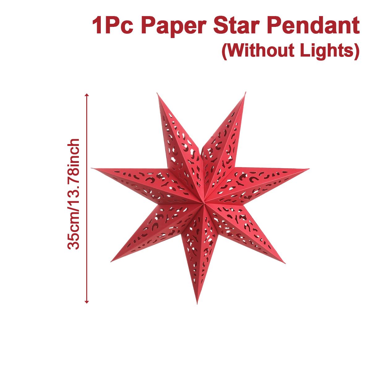 

Рождественская бумажная звезда-подвеска С Рождеством Христовым Украшения для дома 2025 Навидад Рождественская елка Подвесные абажуры Орнамент Новый год