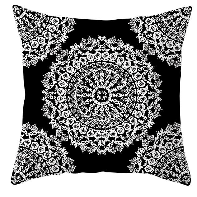Mandala Ethnic Style Printed Peach Skin Velvet Pillowcase, Bohemian Home Pillow and Cushion Cover