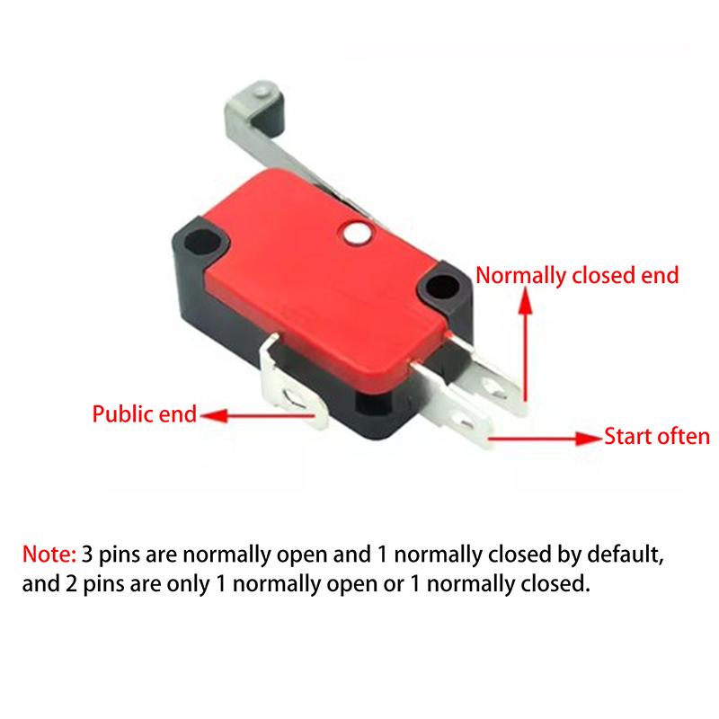 5Pcs V-156-1C25 Micro Switch 16A 250Vac Spdt Momentary Travel Limit Switch 1No1Nc Lever Roller