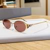 Oval Full Frame Sunglasses With Uv400 Protection For Outdoor Sports And Fashion Style