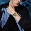 Dragon Watch Men Stainless Steel Gold Luminous Analog Calendar Dragon Quartz Watch Vintage 3ATM Waterproof Men Fashion Accessory Gold