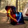 1pc Descendants The Rise of Red2 Theme Blanket - Digital Print, Polyester, Cozy for All Seasons, Perfect for Outdoor, Camping, and Travel