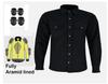 Motorradhemd 100% Aramid Kevlar gefüttert Motorrad Schutzkleidung Mit CE Protektoren