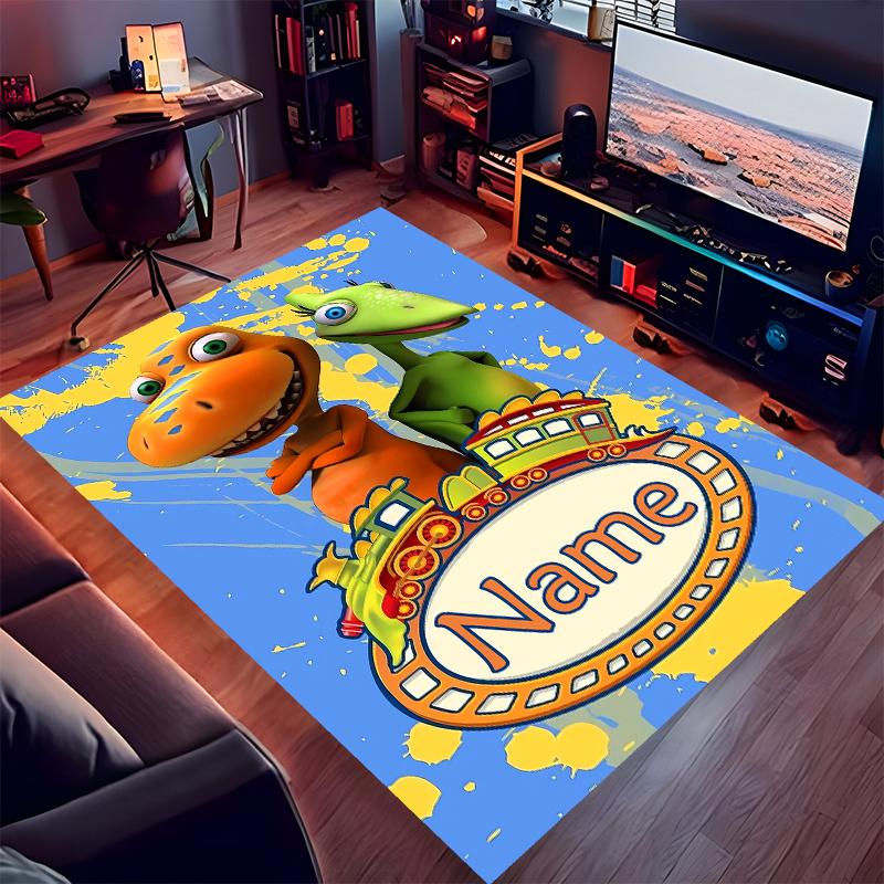 Custom Personalization Dinosaur Train Print Area Rug - Soft, Washable Non-Slip Indoor Mat,Living Room,Home&Office Decorative Rug