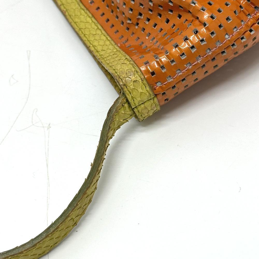 FENDI punching mini bag Shoulder Bag Orange/Green