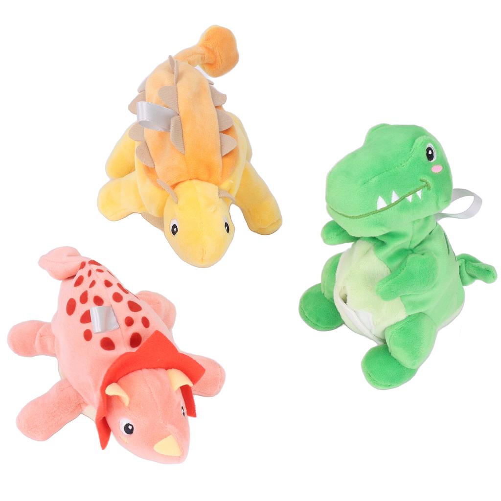 Dinosaur Plush Toy Infant Cute Dinosaur Egg Doll Pendant Gift with Hanging Ring for Baby Stroller