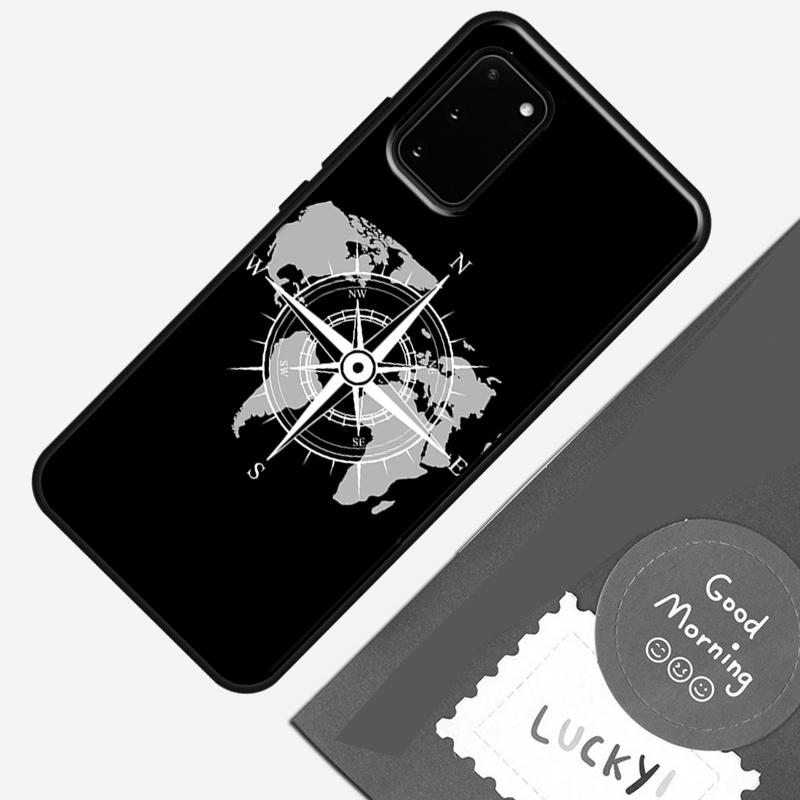 World Map Compass Nautical Phone Case For Samsung Galaxy S26 S25 Ultra S20 S21 S22 S23 S24 S10 Plus S25 FE Cover Shell