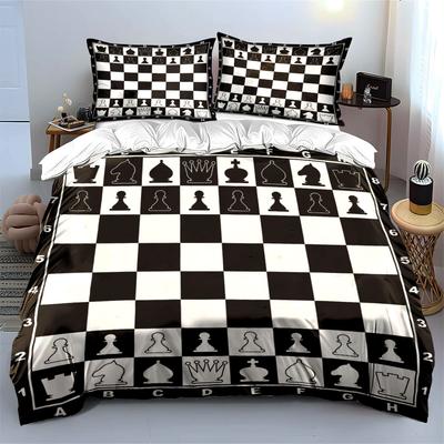 Chess Set Three-Piece Bundle Multiple Sizes Kid'S And Adults' Bedroom Exquisite 3Pc Bedding Set, Gift