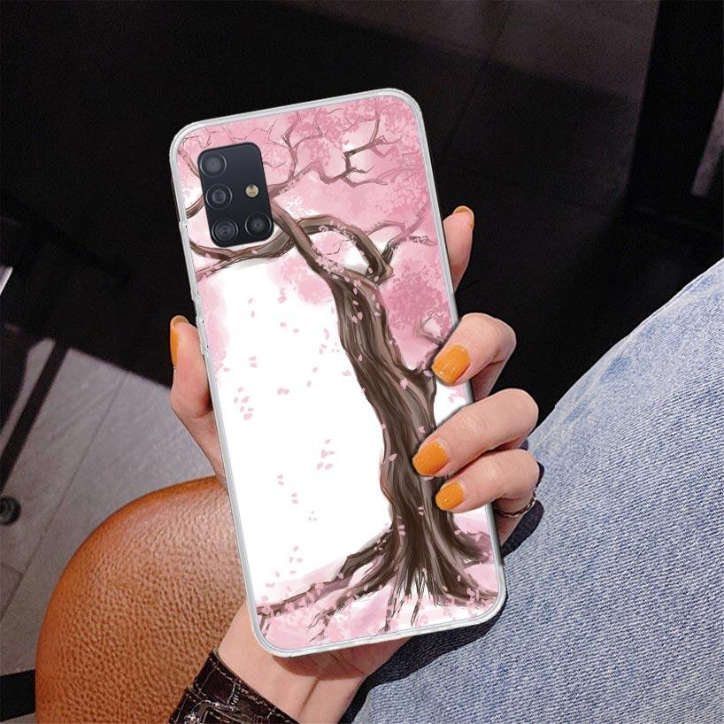 Cherry Blossom Tree Phone Case For Samsung Galaxy A52 A32 A22 A12 A51 A31 A50S A30S A20S A10S Note 20 Ultra 10 Plus S10 A72 A71