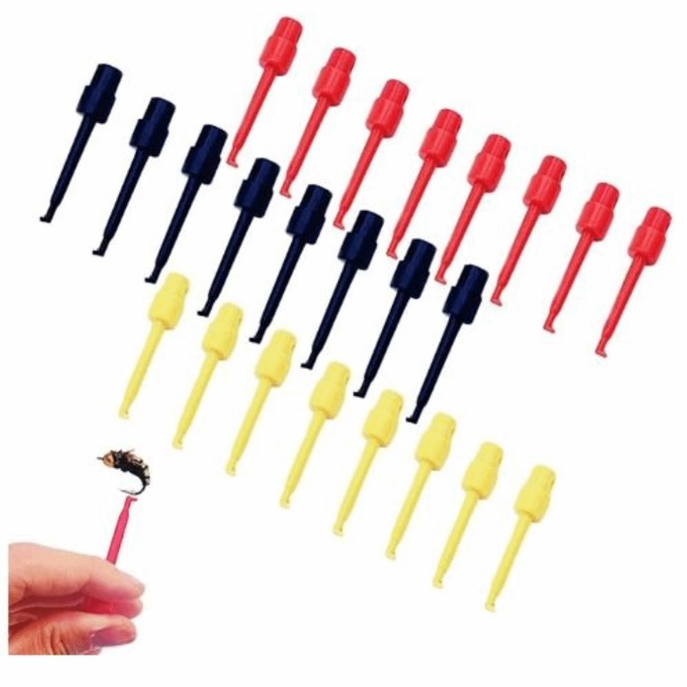 24PCS Plastic Fly Tying Pliers 56mm Hackle Pliers Portable Fishing Hackle Pliers  for Fly Tying