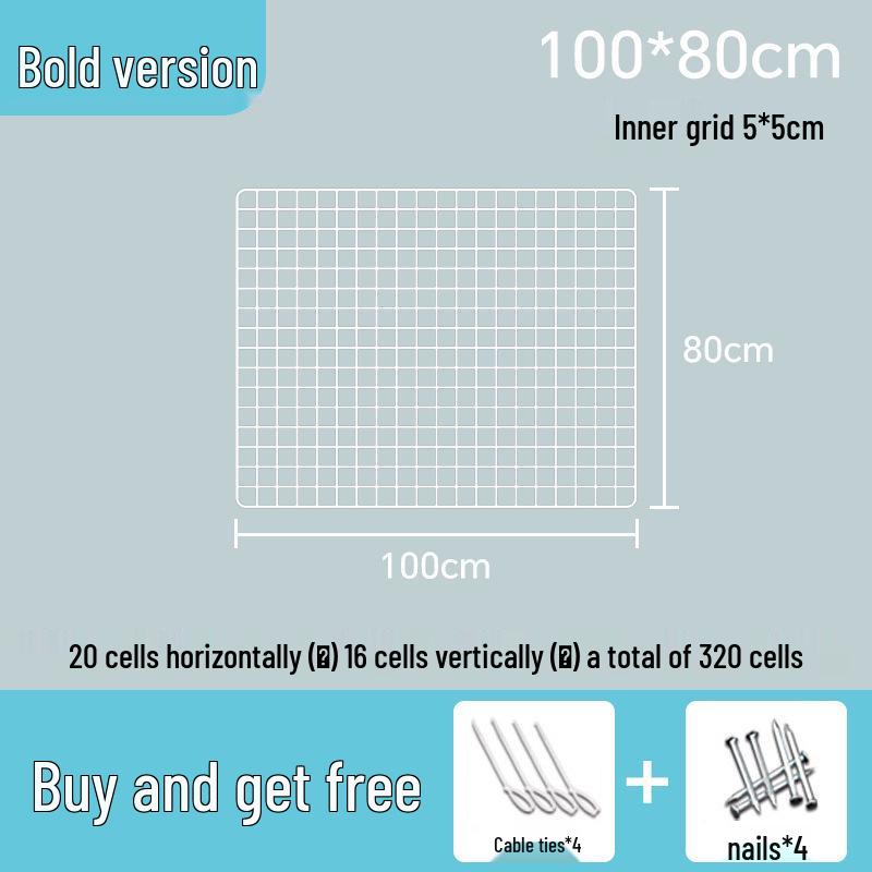 White Wire Mesh Grid Display Rack for Photos & Storage