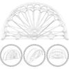 6pcs Clear Napkin Holder Decorative Semicircle Tissue Organizer Stand for Kitchen Dining Table and Stylish Tabletop Napkin Storage