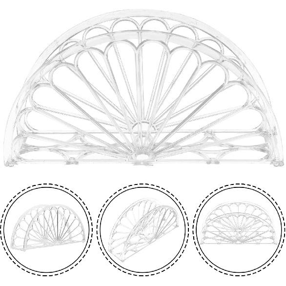 6pcs Clear Napkin Holder Decorative Semicircle Tissue Organizer Stand for Kitchen Dining Table and Stylish Tabletop Napkin Storage