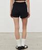 ITOV SEOUL 2Pcs Ribbon Ribbed Shorts Bk