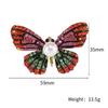Rhinestone Butterfly Brooches for Women Unisex Enamel Insect Pins Banquet Party Backpack Gifts Jewelry Accessories