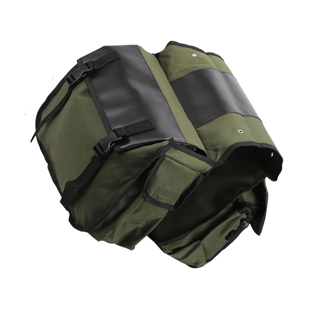 Cycling Side Bags Canvas Bike Commuting Bag Saddle Bags Large Capacity Bike Rear Rack Carrier for Outdoor
