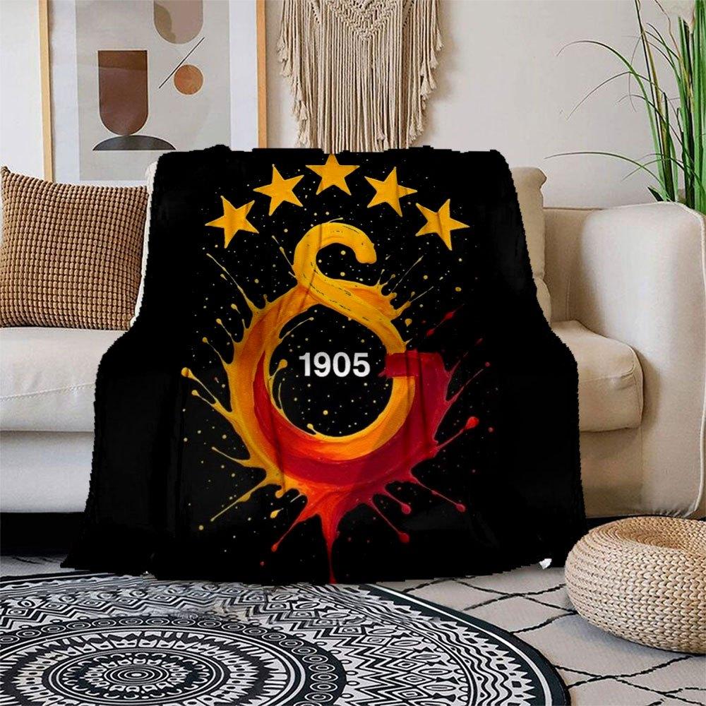 

Galatasaray Istanbul Football Club Soccer Jersey T-ShirtBlanket Flannel Throw Blanket for Sofa, Bed, Travel, Camping, Office, Couch, Chair, 150x180cm