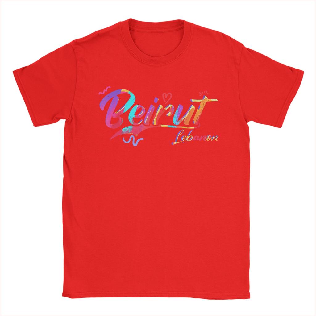 Oversized T Shirt Beirut Lebanon Pure Cotton T Shirts Novelty Tee Shirt for Unisexs Summer YK Fun Print Short Sleeve Tees
