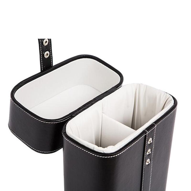 Vintage Pu Leather Box Double Wine Bottle Carrying Multifunction Holder Storage Case for Gift To Friend On Party Activities