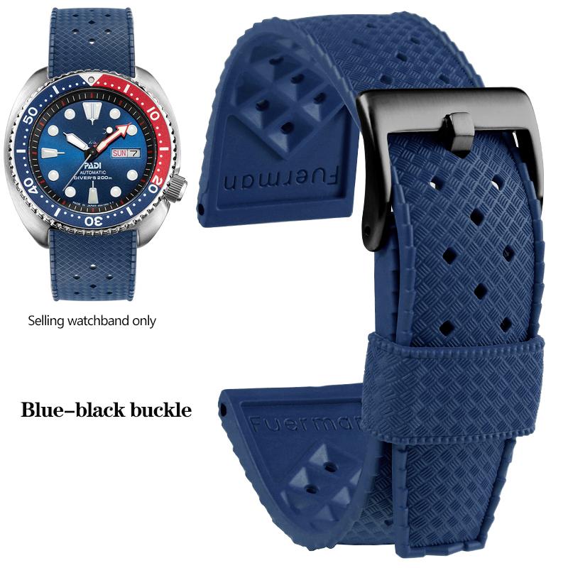 Tropical Rubber Strap  for Seiko SRP777J1 Soft Silicone Diving Waterproof Breathable Sport Wristband Men 20mm 22mm Watch Band