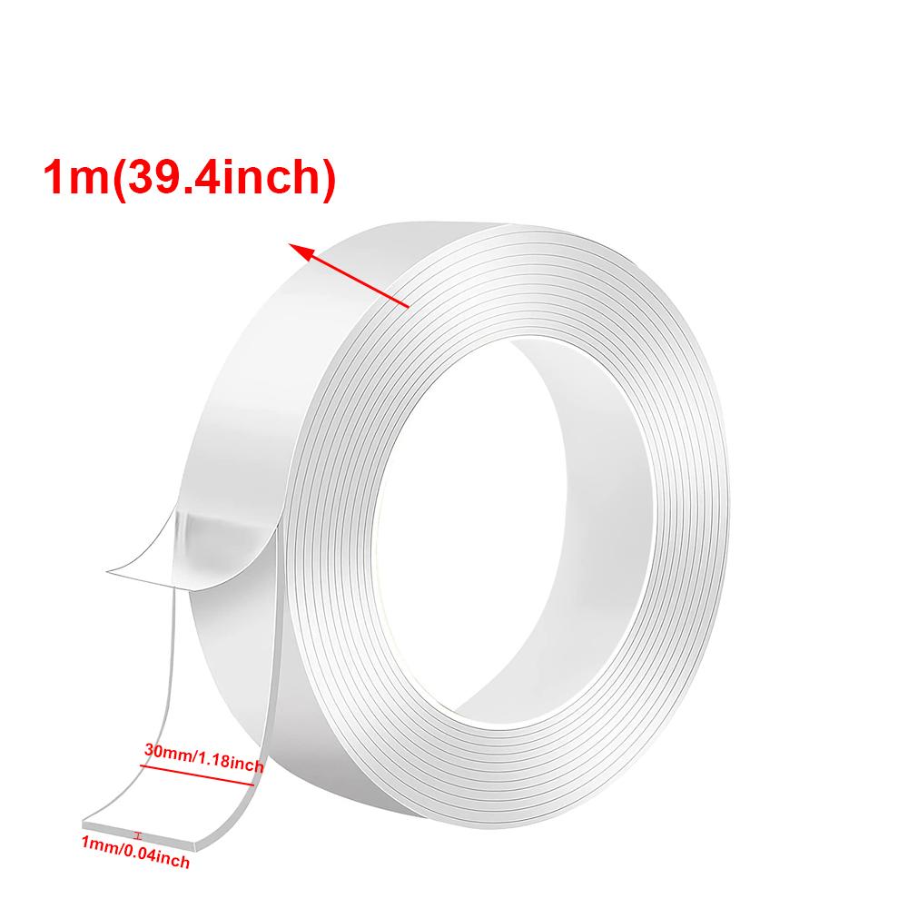 1M10M Two Sided Adhesive Tape Ultrastrong Double Sided Tape Transparent Washable Strips Mounting Tape for Decoration