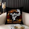 H-Hanma B-Baki Pillow Case Home Dorm Chair Back Short Plush Double-Sided Printing Office Nap Time Cushion Cover