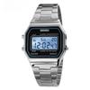 1123 Luxury Retro Digital Sports Watch for Men Stainless Steel Waterproof Mens Wristwatches Steel Clock 1328 Reloj Hombre