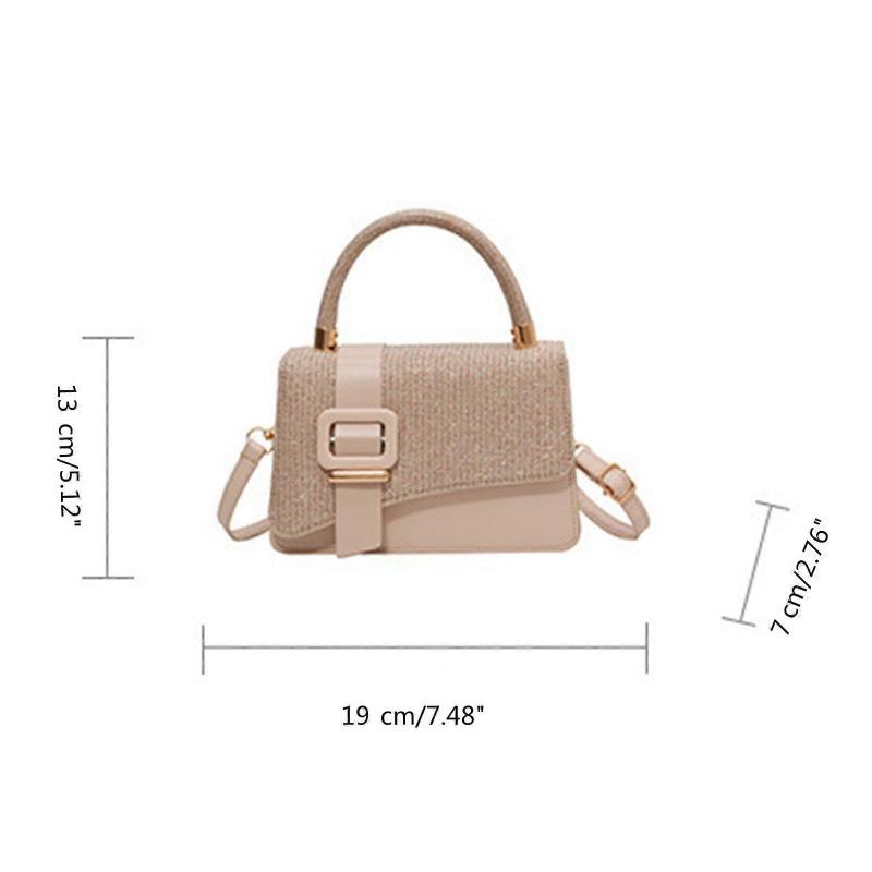 Bolsa Tote Mini Elegante com Alça Curta Bolsa de Mão Versátil Bolsa Transversal para Mulheres e Meninas Rosa