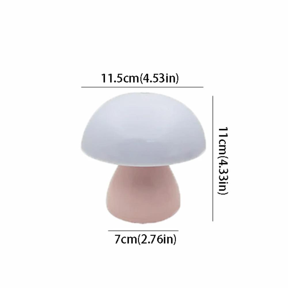 Warm White Lights Mushroom LED Table Lamp Dimmable Function USB Charging Port USB Charging Night Light Touch Control