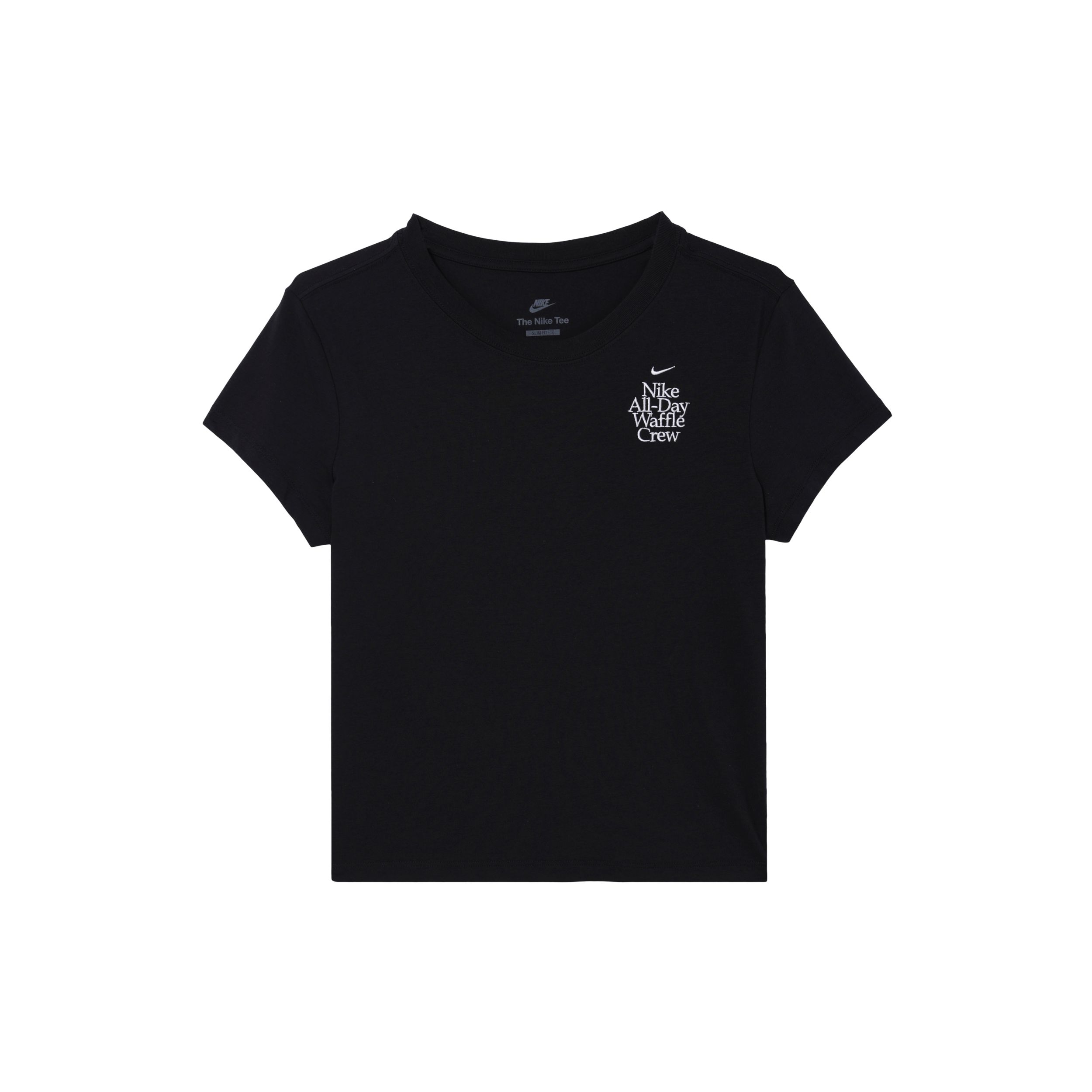 

Nike Удобная футболка с круглым вырезом и короткими рукавами с алфавитом и клубничным принтом, женские топы, черные HQ1196-010 S