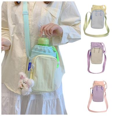 Lightweight Drawstring Crossbody Bag Dopamine Style Mobile Phone Pouch  Daily Use
