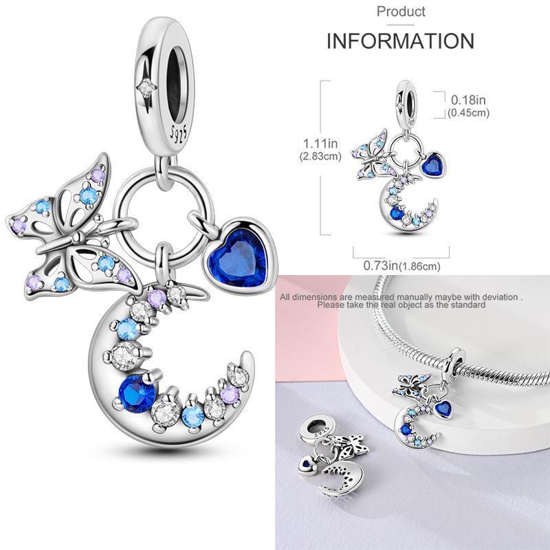 925 Sterling Silver Evil Eye Tarot Justice Star Coins Beads Sun Moon Star Lovers Pendant Charms Beads DIY Jewelry For Women