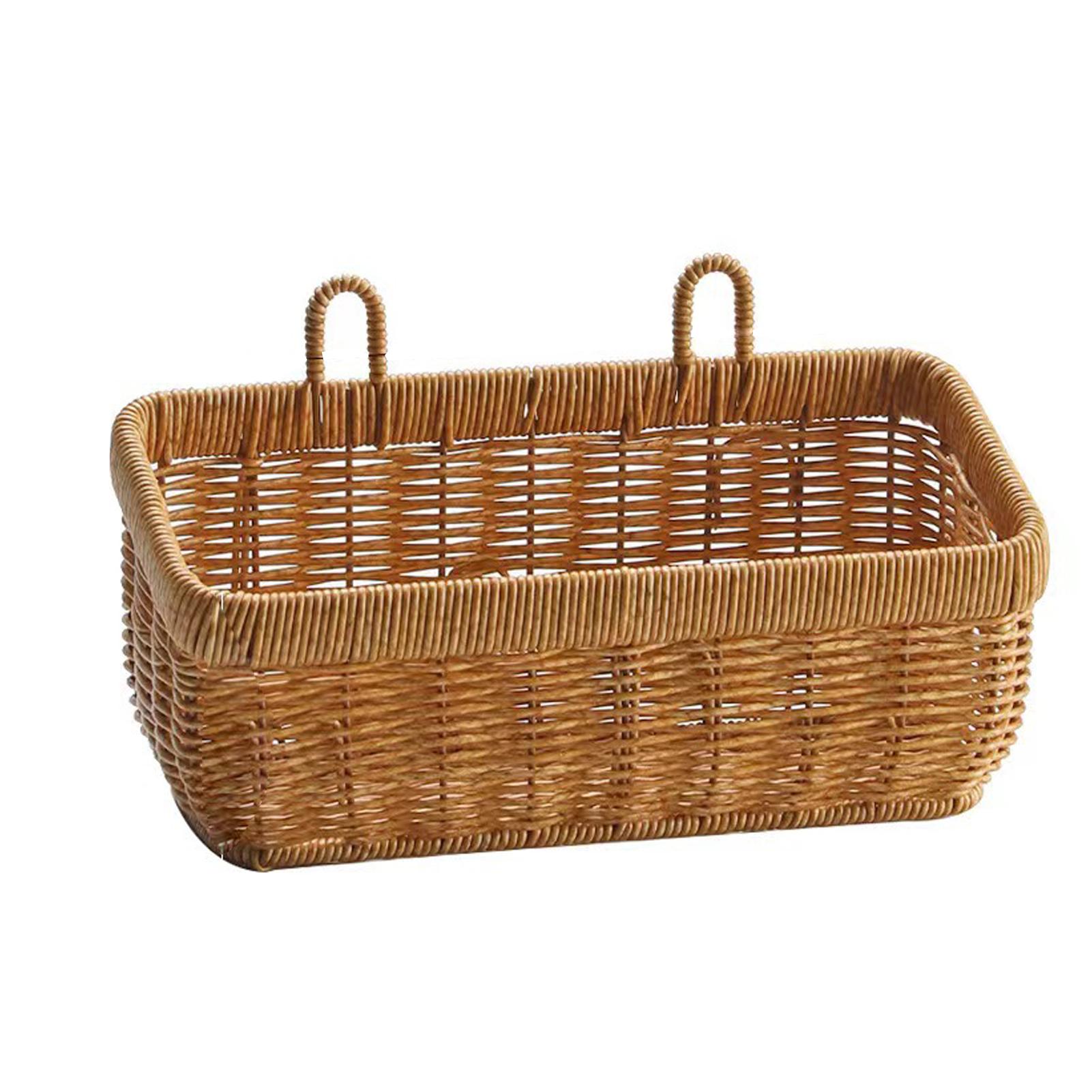 

Kitchen Wall Storage Solution For Vegetables And Spices Woven Wall Hanging Storage Basket
