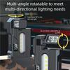Rotating Light Source Work Light with Emergency Signal Magnetic Rechargeable LED Lamp for Camping Hiking and Car Repair
