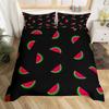 Watermelon Duvet Cover Set Kids Girls Delicious Fruit Print Bedding Set Pink Watermelon Pattern Room Decor Comforter Cover Sets