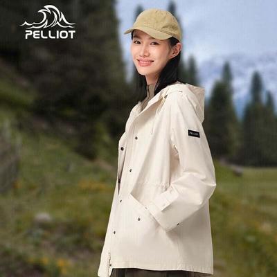 Chaqueta Exterior de una Sola Capa Impermeable Cortavientos para Mujer