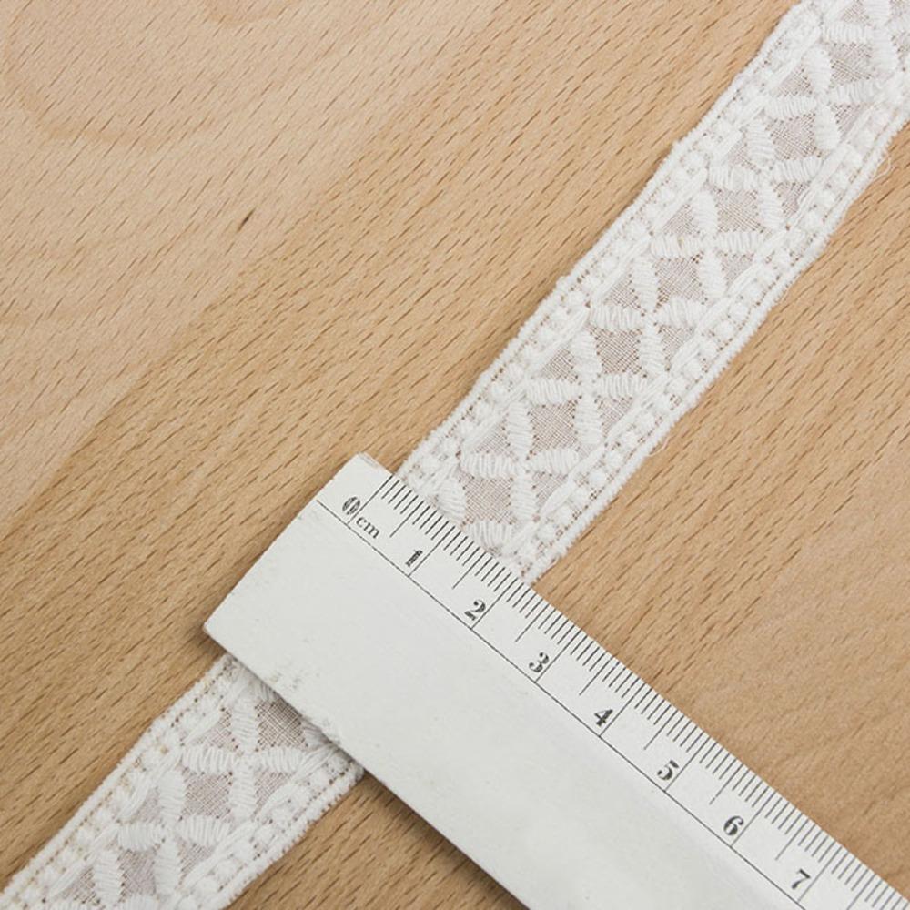 15 Yards Pure Cotton Sewing Trim Hollowed Out Flowers Multi-size Decor Ribbon Lace Trim White Lace Trim Ribbon Clothing Decor