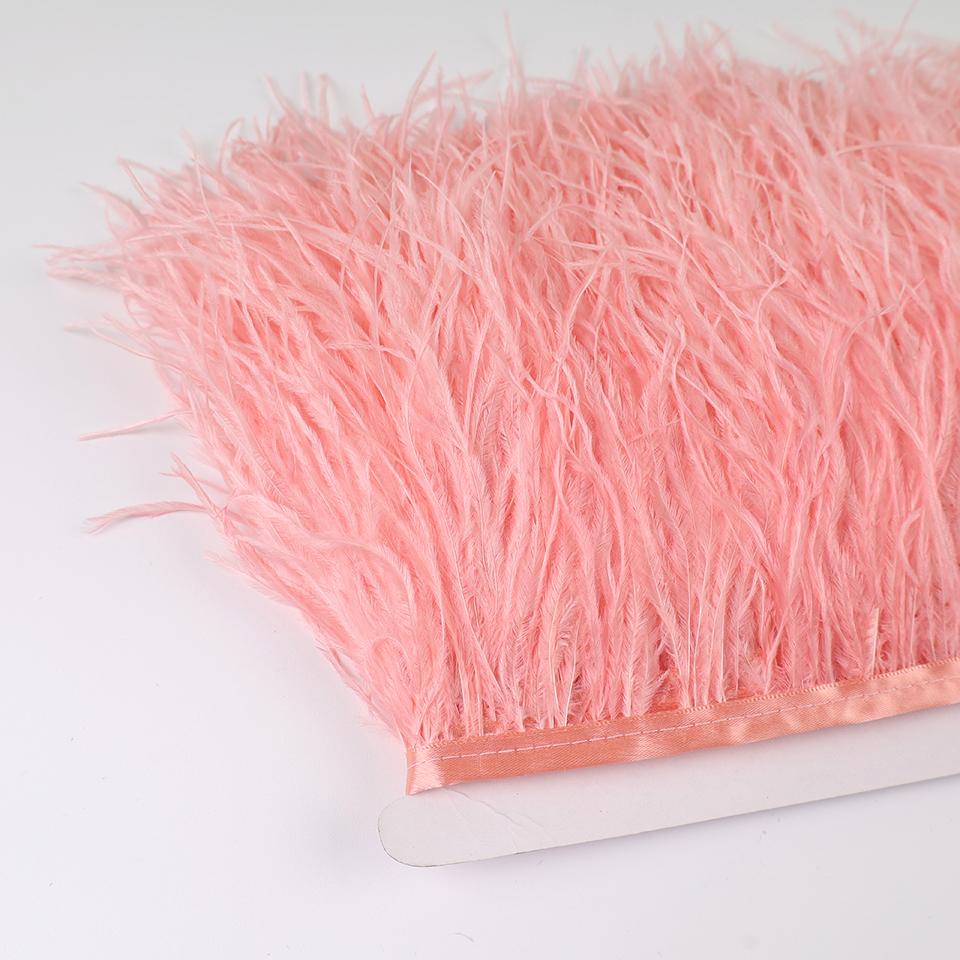 13-18CM 6M Ostrich Feather trim Cloth Belt for sewing DIY feather ribbon fringe Wedding dress clothes decoration